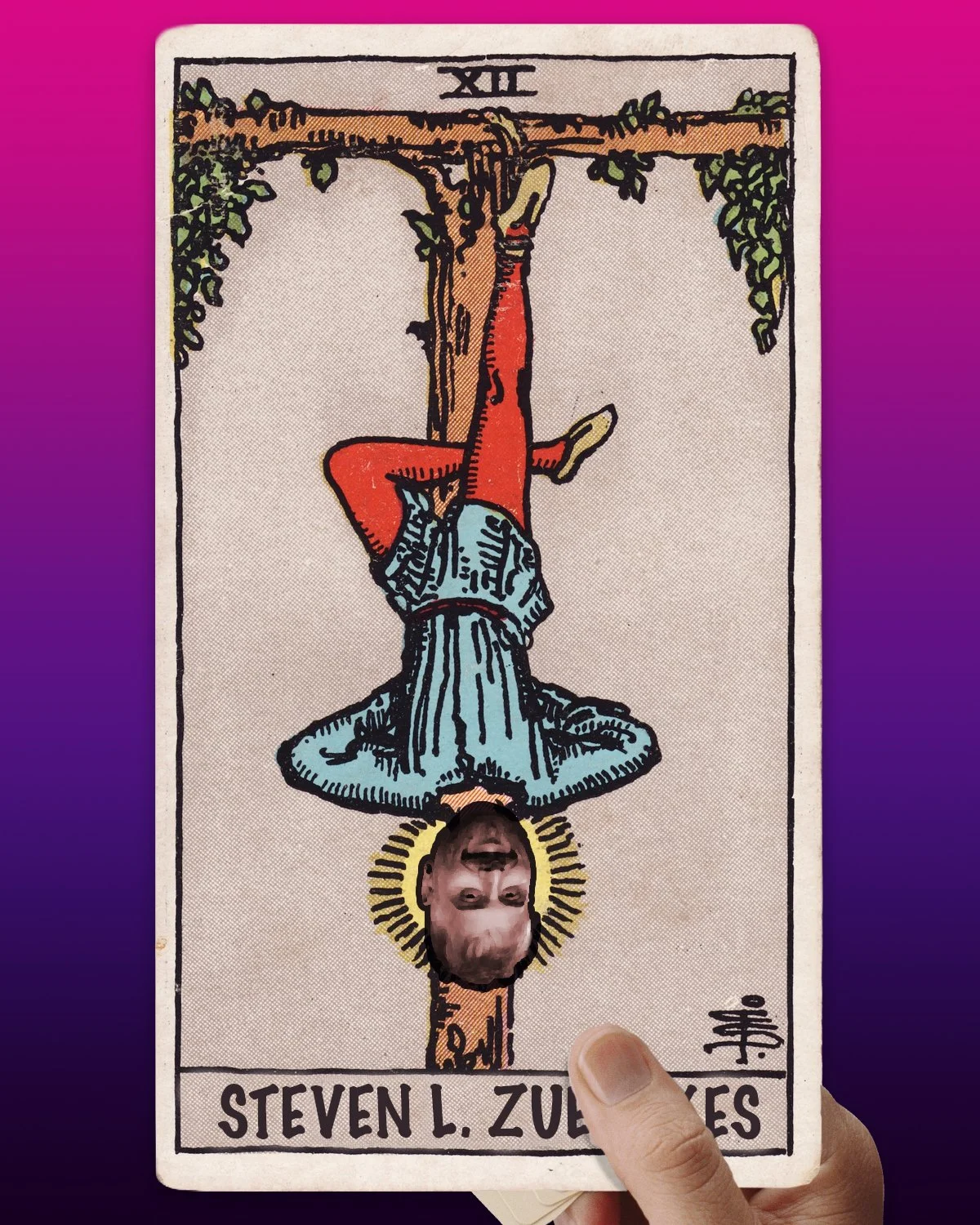 Self Portrait: 'Tarot Card' - Summer 2026 - Digital manipulation of a self-portrait in Adobe Photoshop.