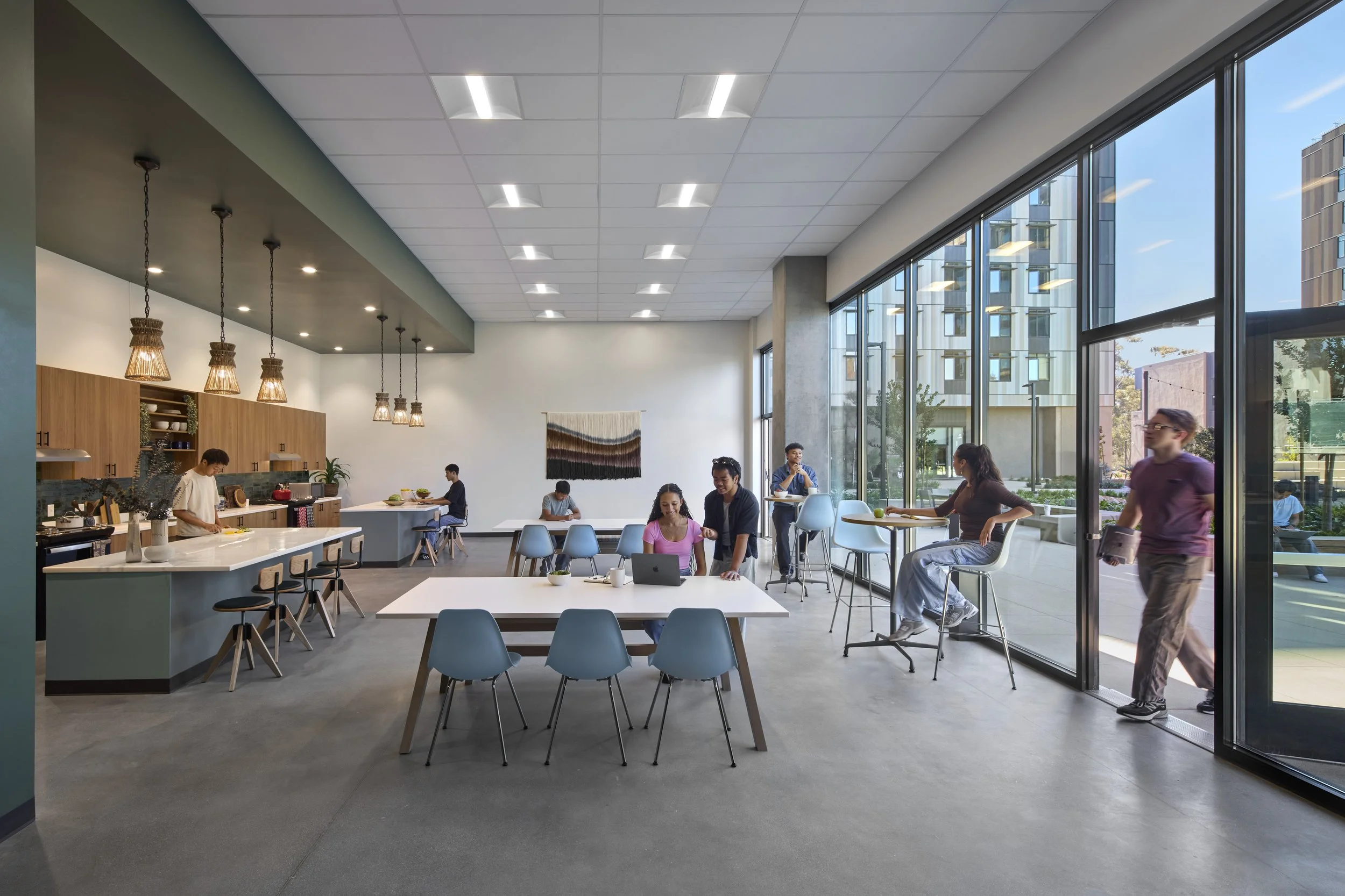 	
Student housing community kitchen interior from Lydia Alfred's portfolio of work at HMC Architects.
