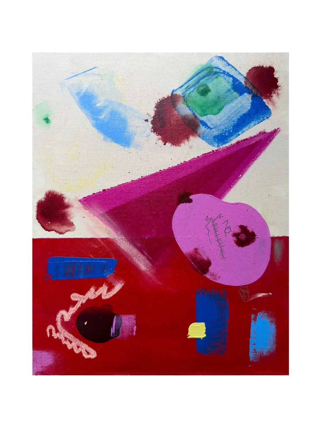 canvas 03 | acrylic paint, oil pastel, and pen on canvas | 11" x 14"