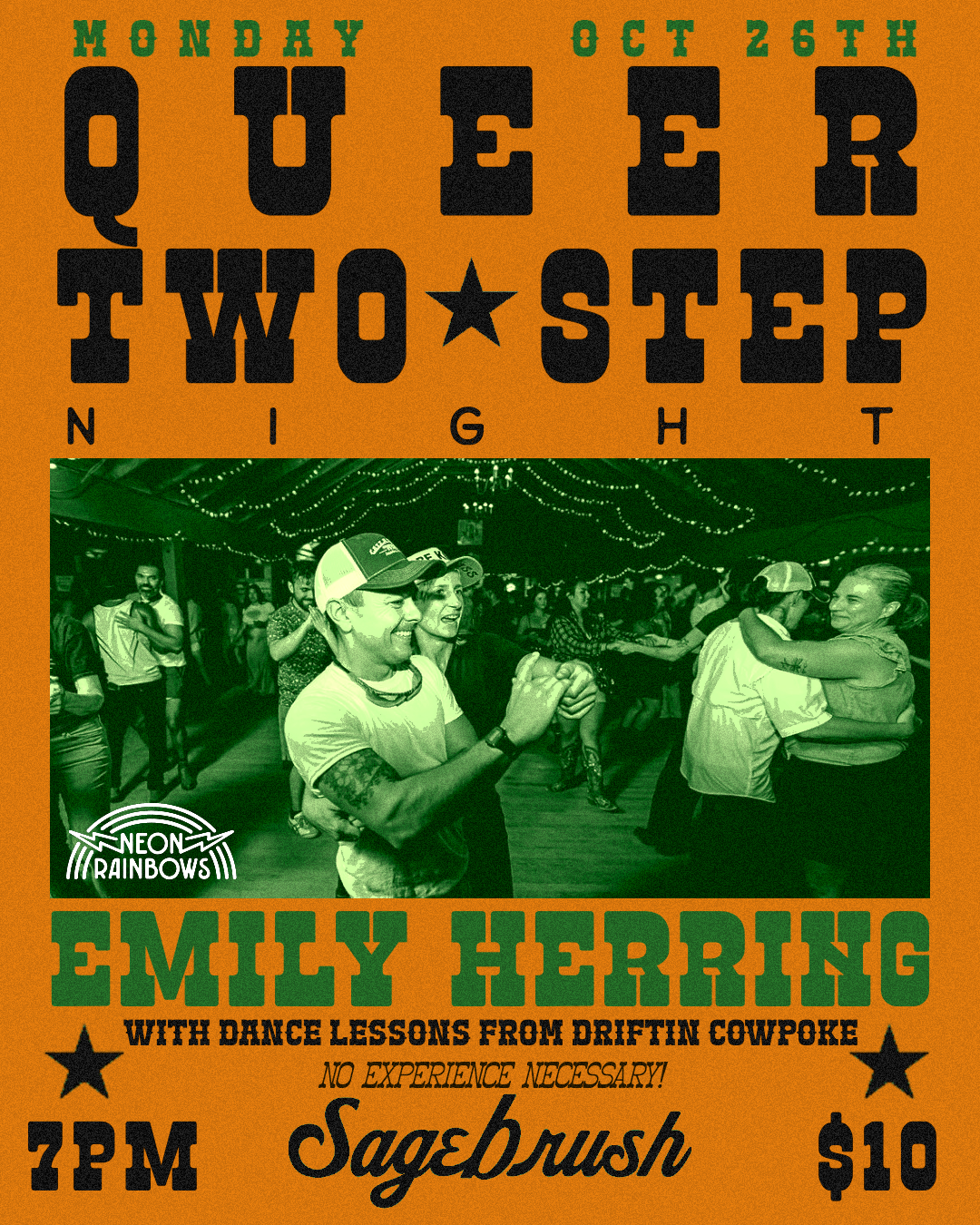 Queer Two Step Night - Neon Rainbows 