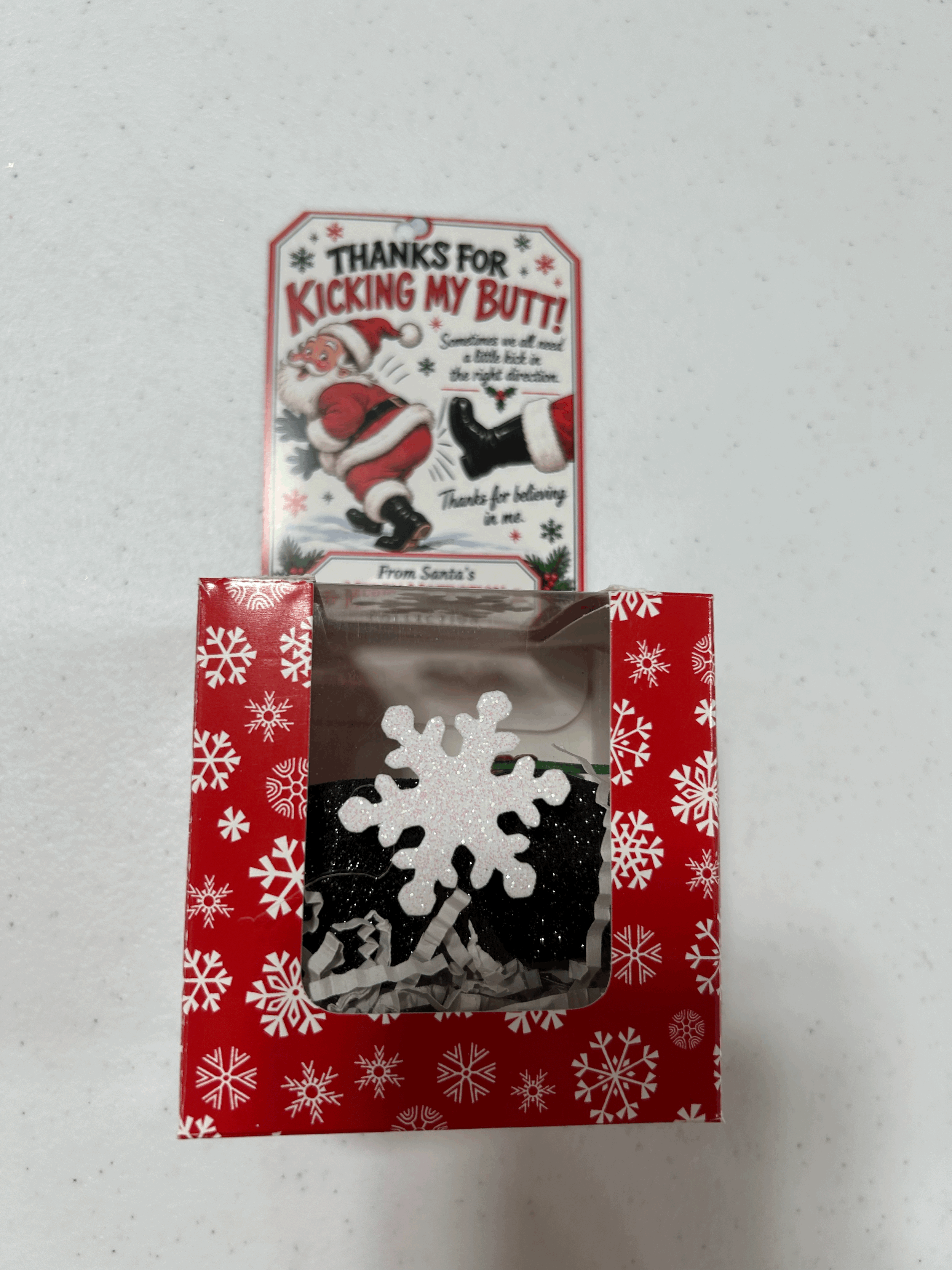 Thanks for Kicking My Butt! Appreciation Ornament