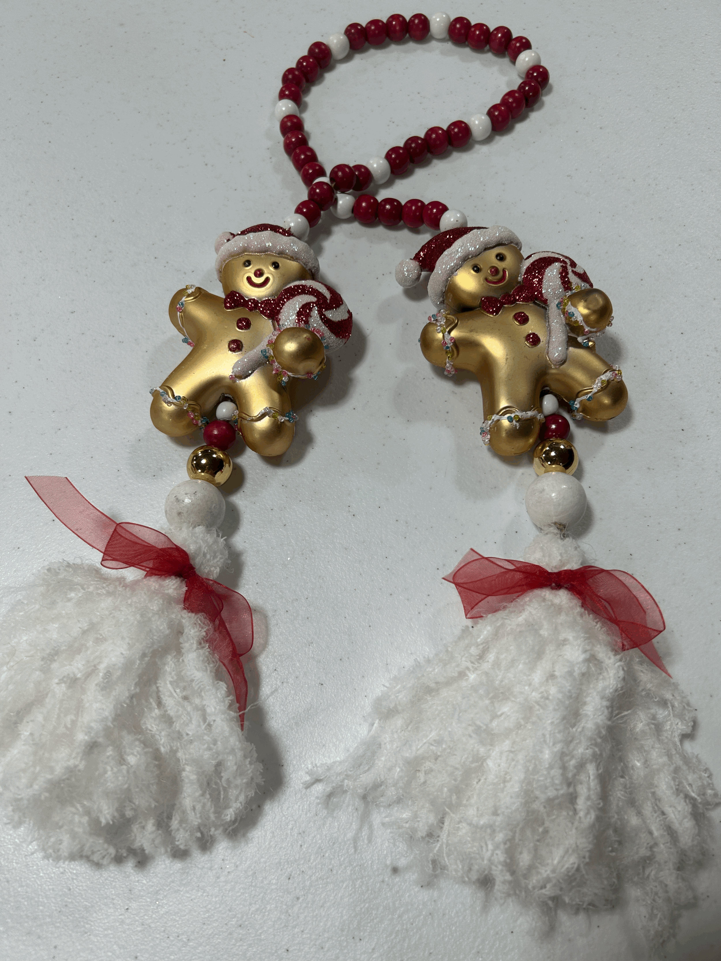 Golden Gingerbread Medium Bead Garland