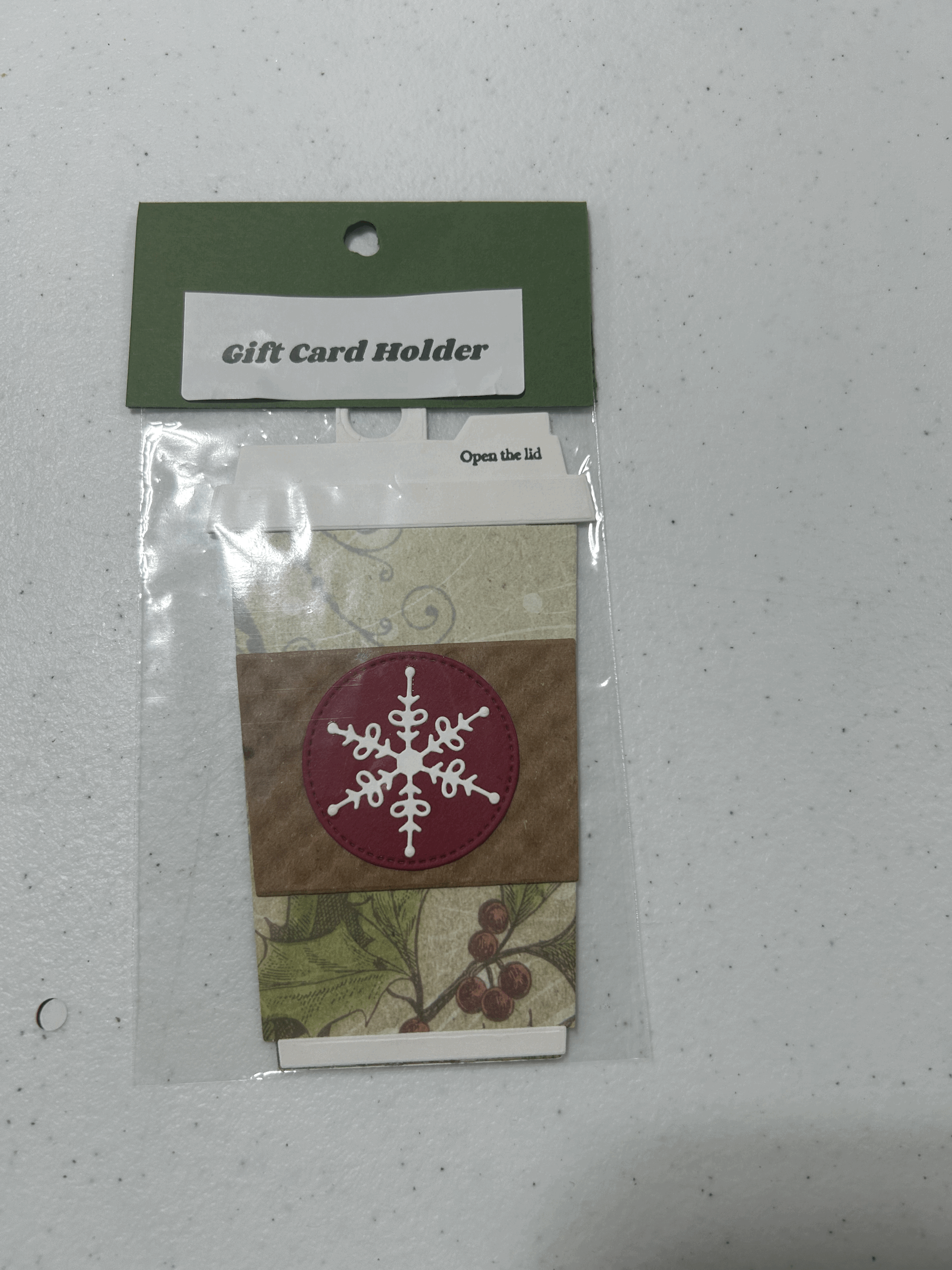 Holiday Coffee Cup Gift Card Holder