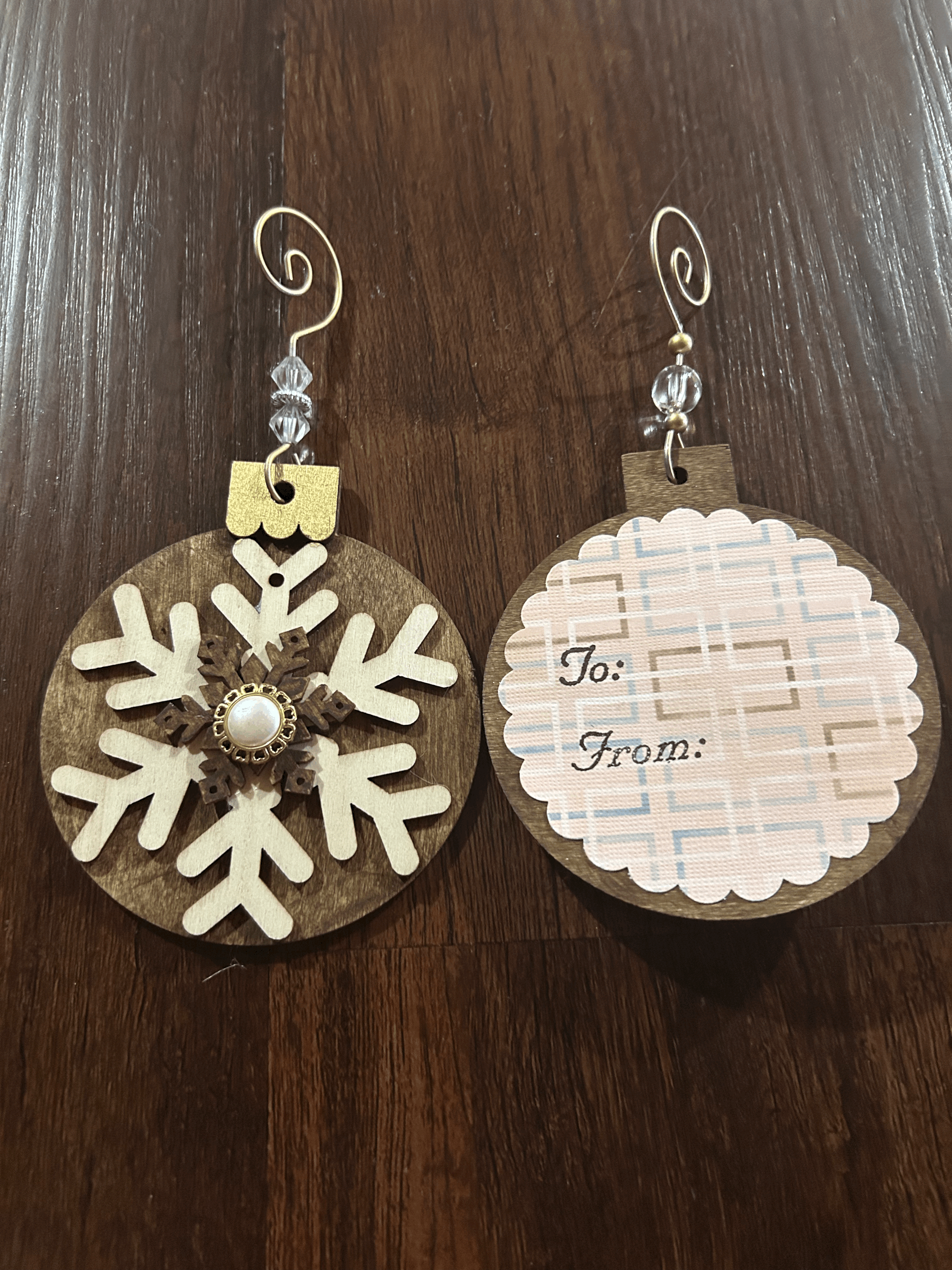 Layered Wooden Snowflake Ornament