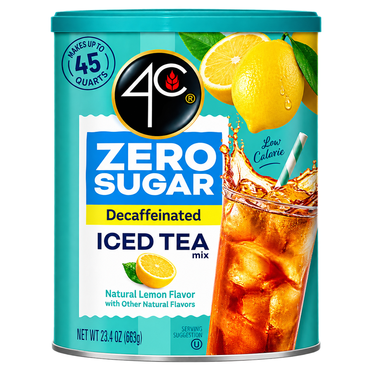 4C Zero Sugar Decaffeinated Iced Tea Mix
