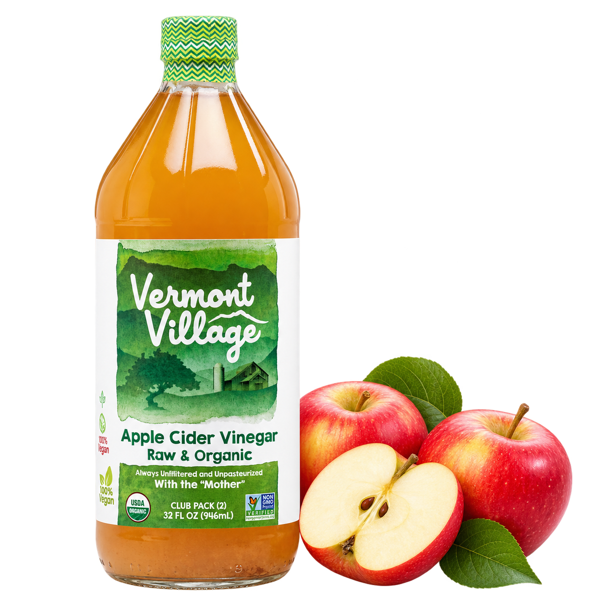 Vermont Village Organic Apple Cider Vinegar with the Mother