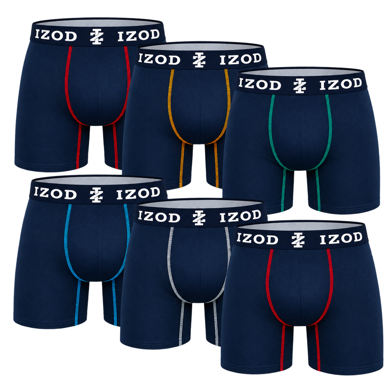 IZOD Men’s Boxer Briefs – 6 Pack