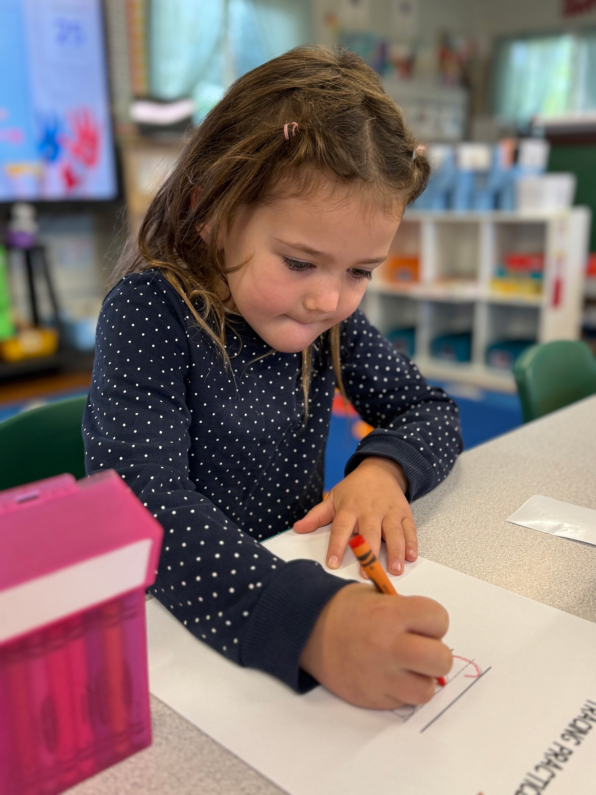 child writing