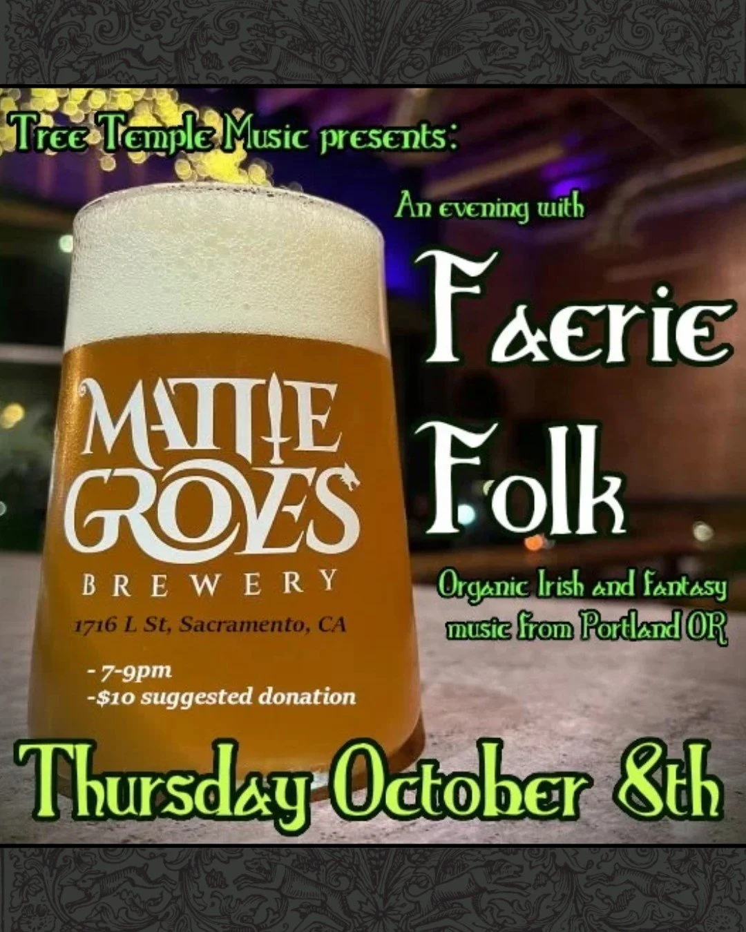 Coming up this week: music, galore!

🎙Wednesday Open Mic on Wednesday from 7-10pm... experience wonderful local talent and supportive community on one of our favorite weekly nights

🌙🍄 On Thursday at 7pm, @faeriefolk7 is stopping here at Mattie Gr