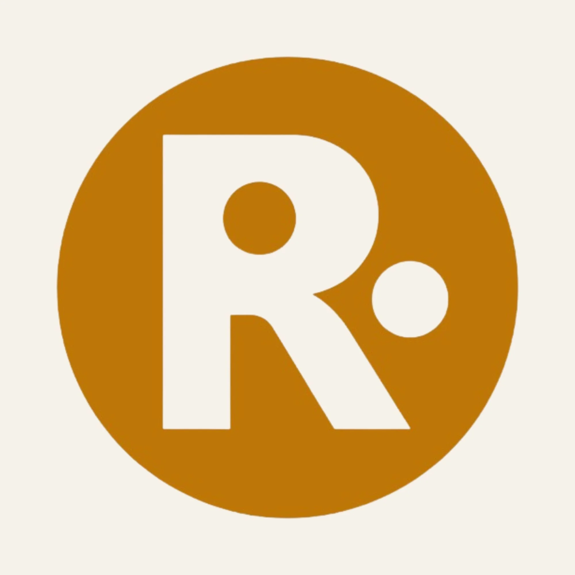 Close-up of a modern, stylized logo with a large gold number 6 inside a gold circle, on a light background.