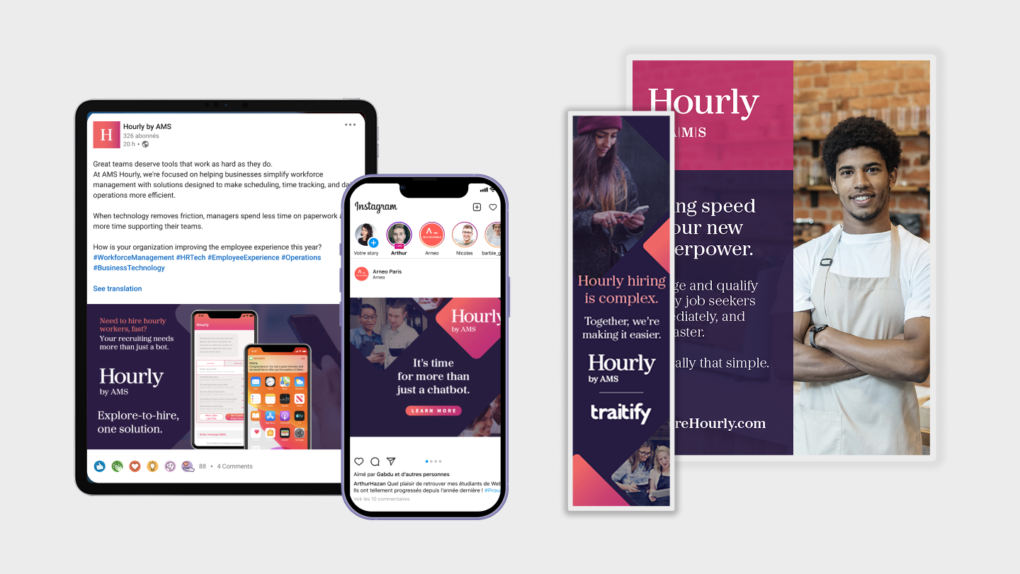 Technology Platform Marketing Campaign, Social Media Posts and Web Advertisements