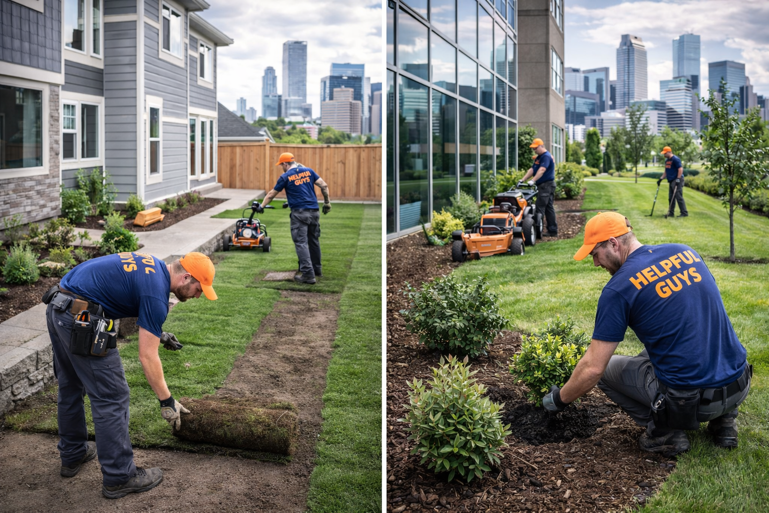 At Helpful Guys, we provide reliable, high-quality landscaping services in Edmonton for residential, commercial, and industrial properties. Whether you need a full yard transformation or regular property maintenance.