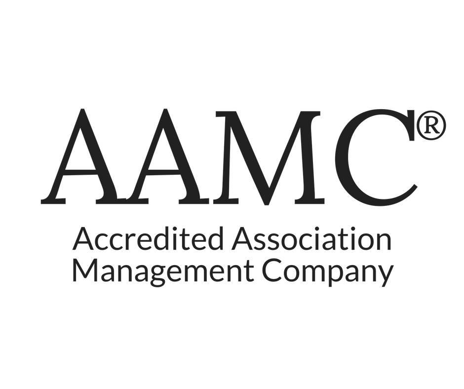 Logo of the Accredited Association Management Company (AAMC) with the acronym in large letters and full name below.