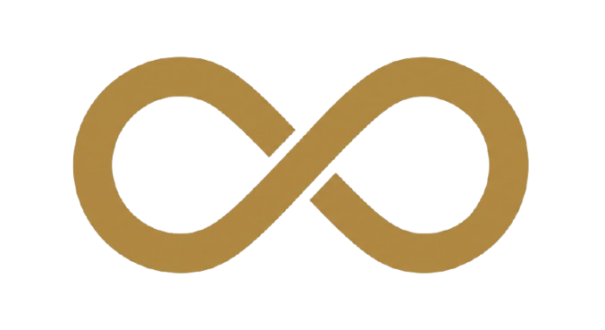 Gold infinity symbol to represent RECONNECT.