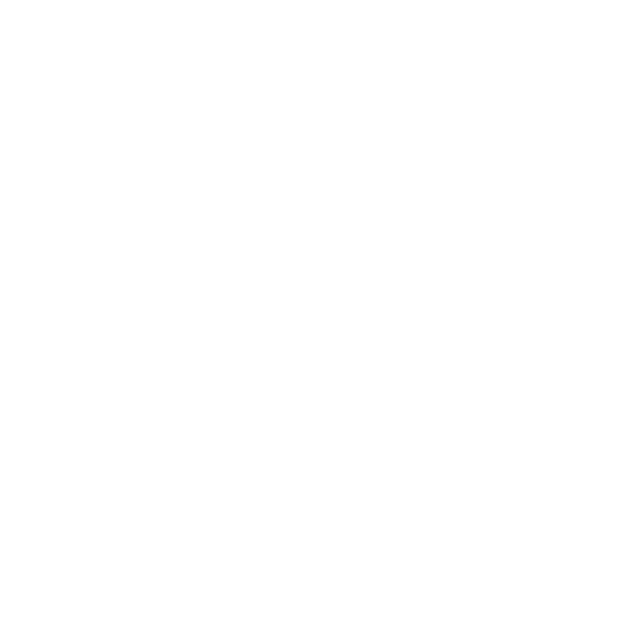 A white, stylized tree with multiple branches and leaves inside a white circle on a black background.