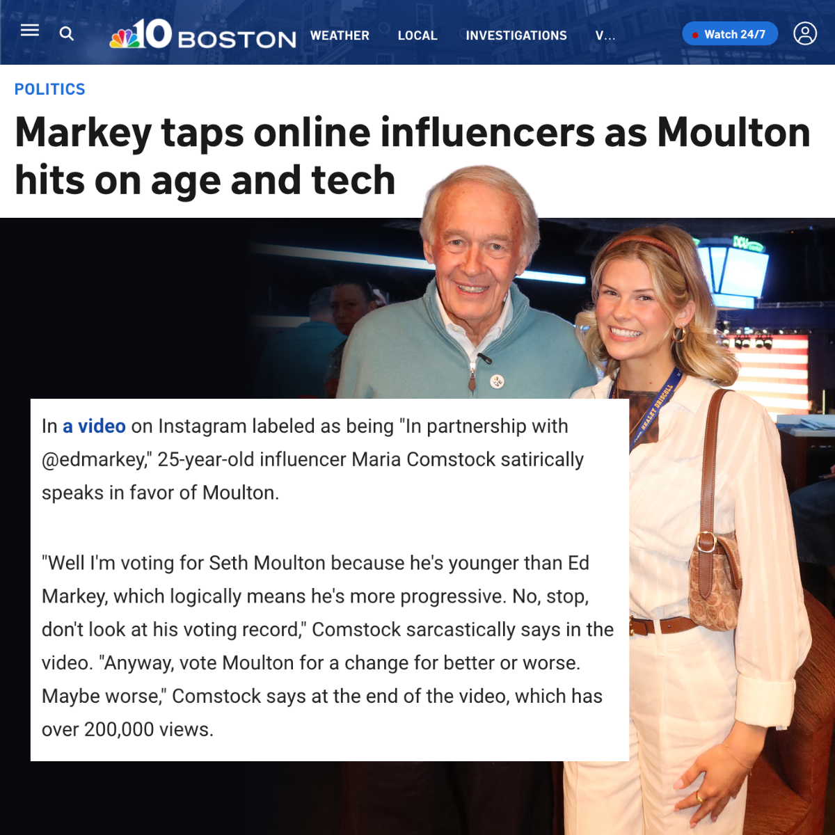 Influencers are VITAL to campaigns. Ed Markey for Senate