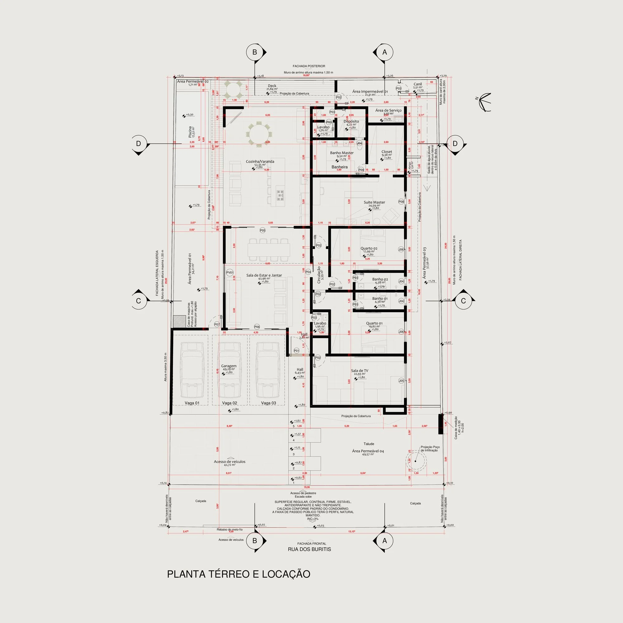 Floor plan of a residential house with room layout and dimensions
