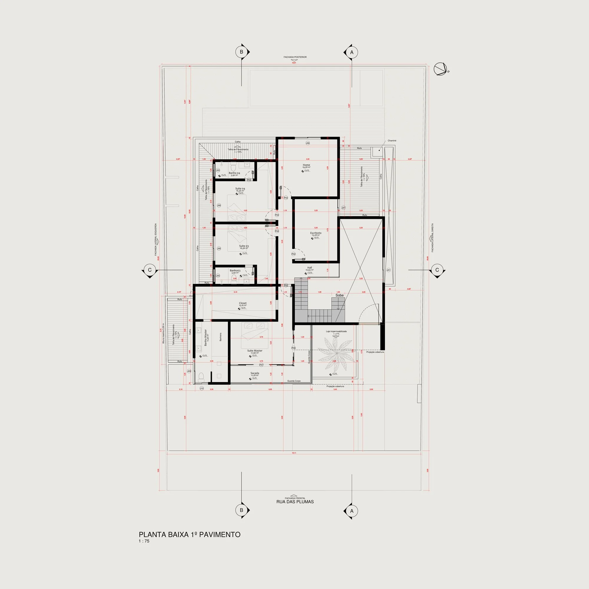 Ground floor plan of a residential house
