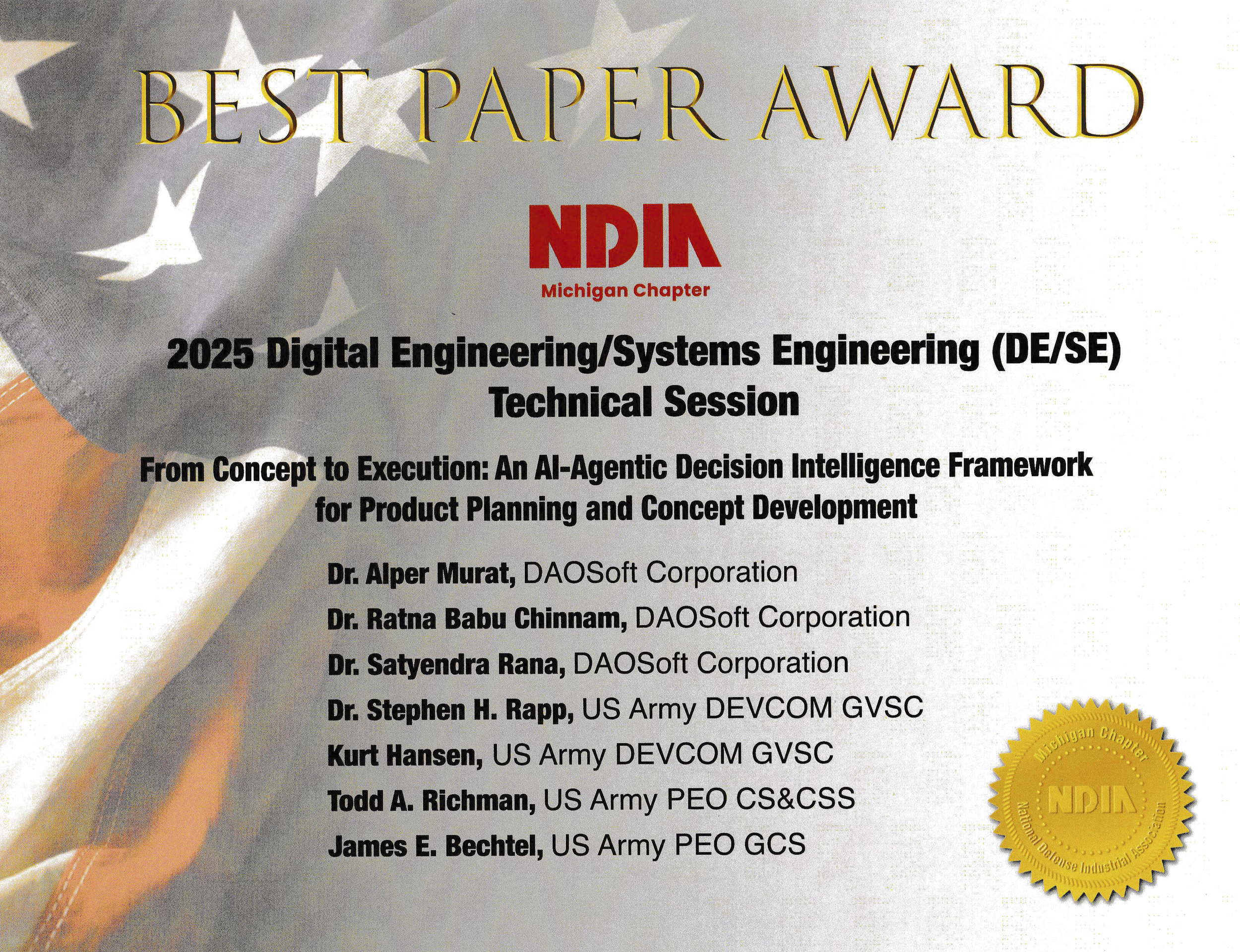 Paper Wins Best Paper Award at GVSETS 2025