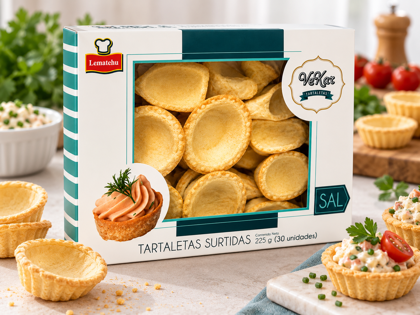 Tartaletas Caja Surtida Sal