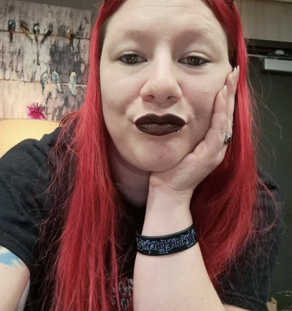 Image of a person with bright red hair 