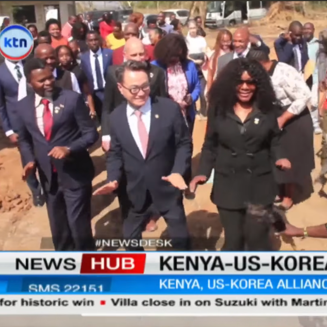 KTN News Kenya - Covering the grand opening ceremony of Greenleaf International School AI & Robotics. Ft. Ambassador Rubi William Moss, Captain Dr. Ikuah, Chairman Robert Hyunsik Cho.