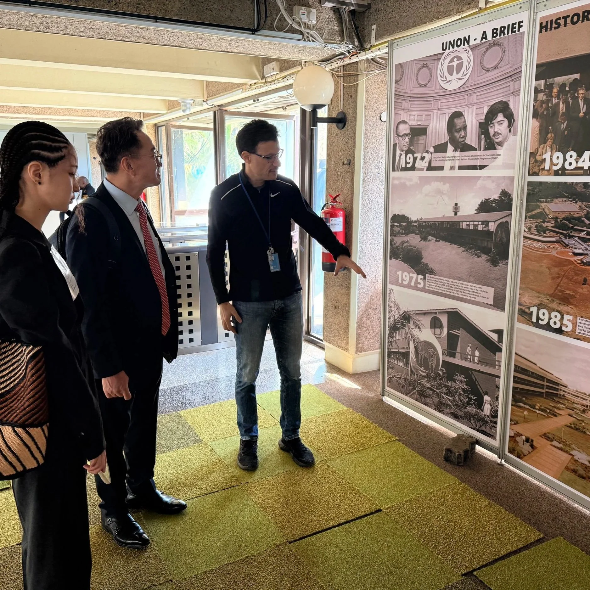 Tour and learning the history of the United Nations office in Nairobi, Kenya