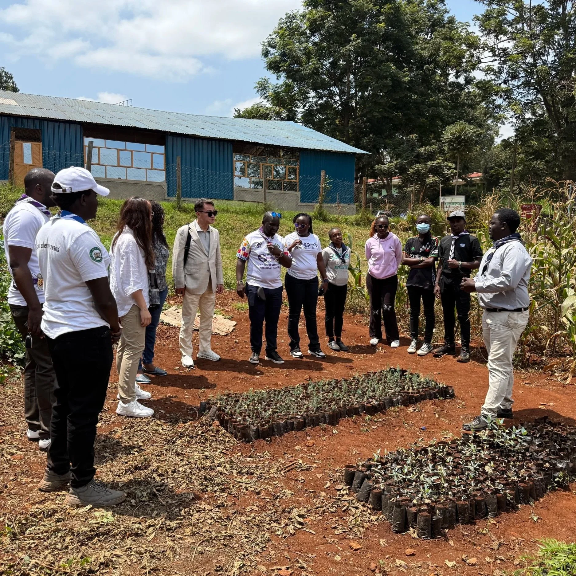 GYLN USKAA visiting Nyeri's WSPU scouts' sustainable tree garden