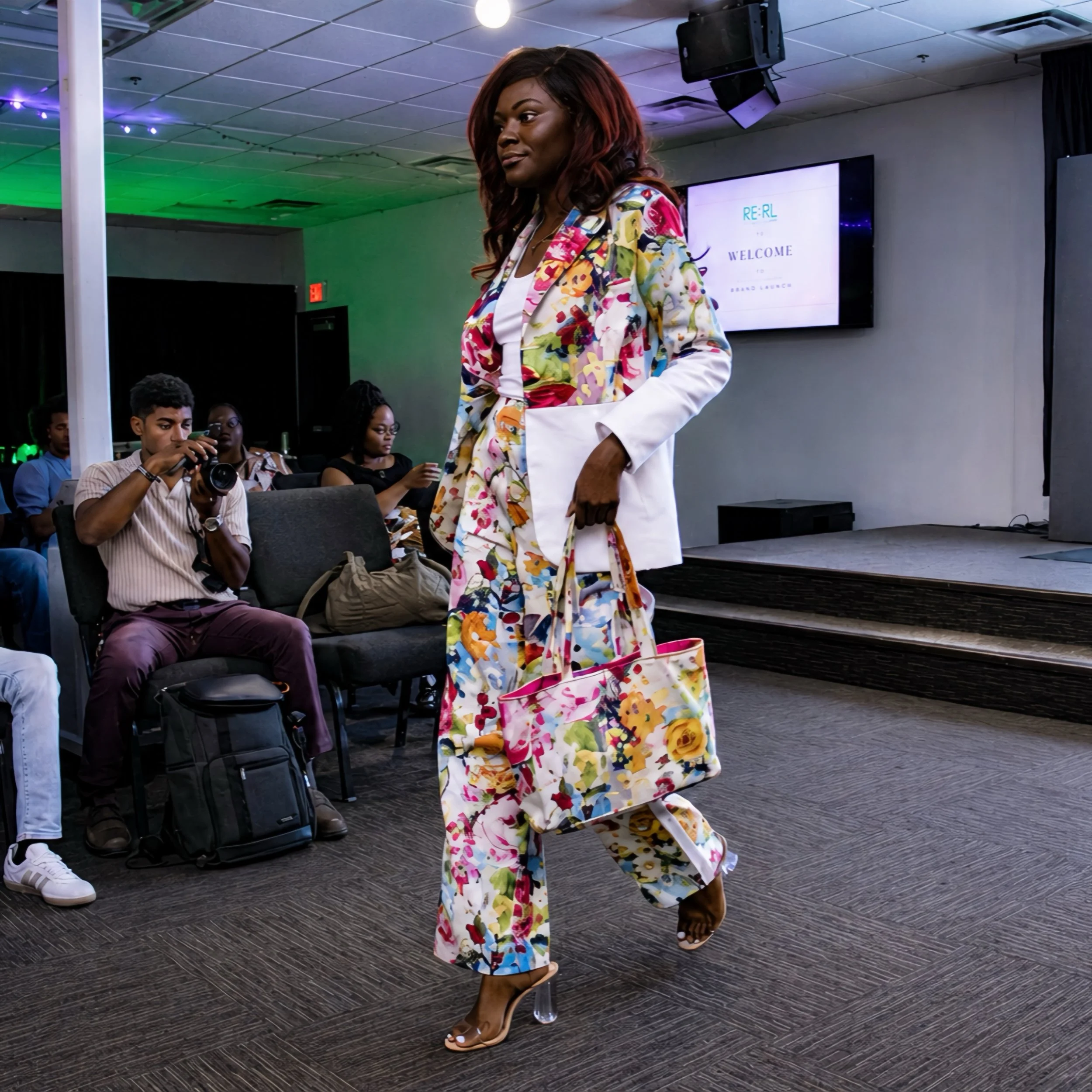 "The Floral Set" was inspired by a design I drew in design school, and I was SO excited to see it come to life, and with floral print 😭 This set felt boss, chic, and beautiful all at once. And, anyone who sees me often has likely seen me with this t