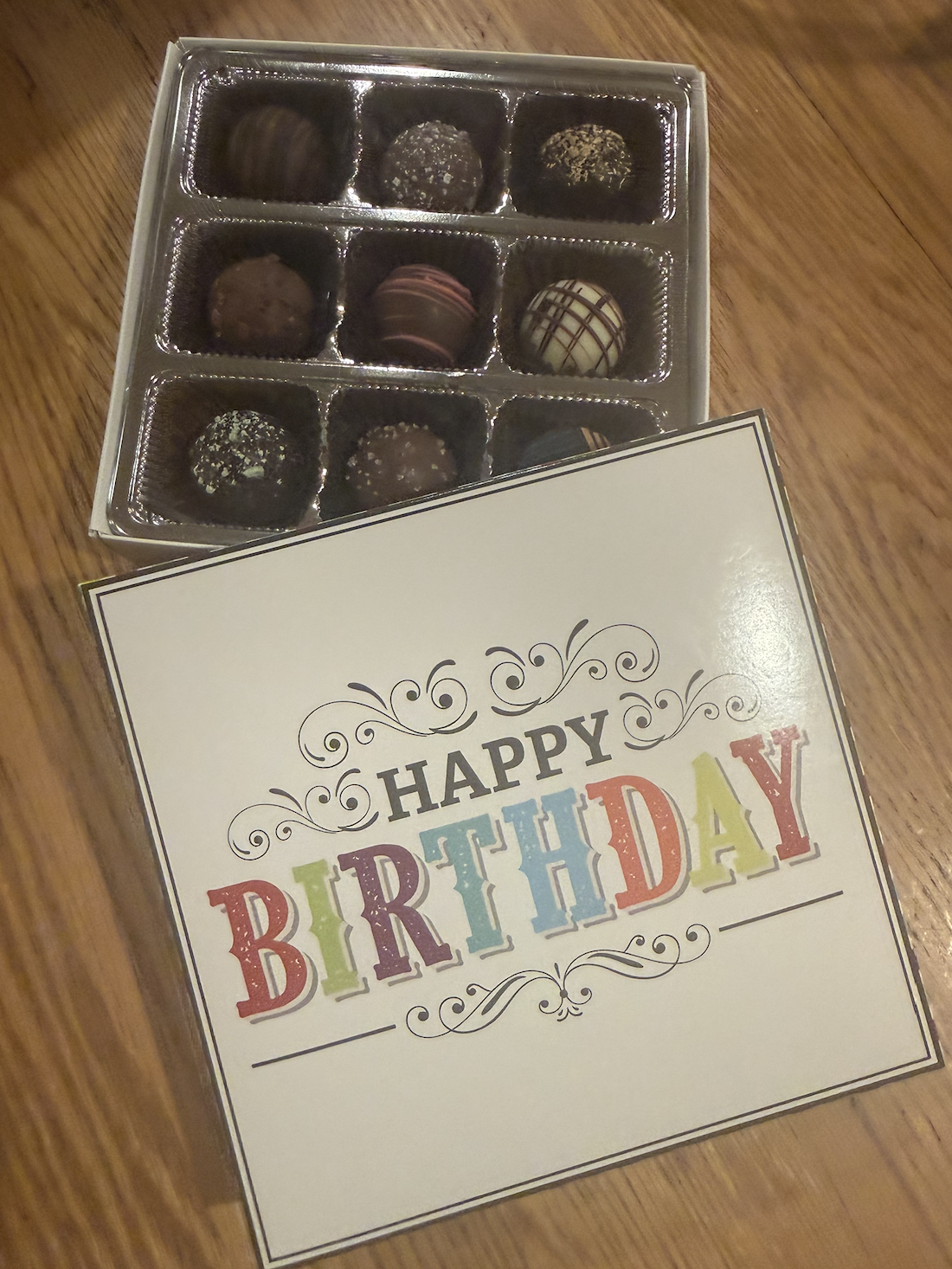 Happy Birthday 9 pc Truffle Gift Box
