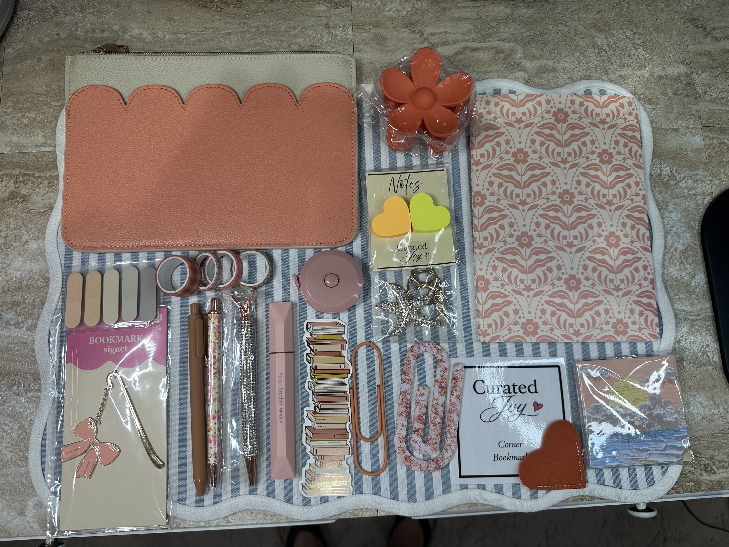 Peach-Themed Stationery Delight Bundle