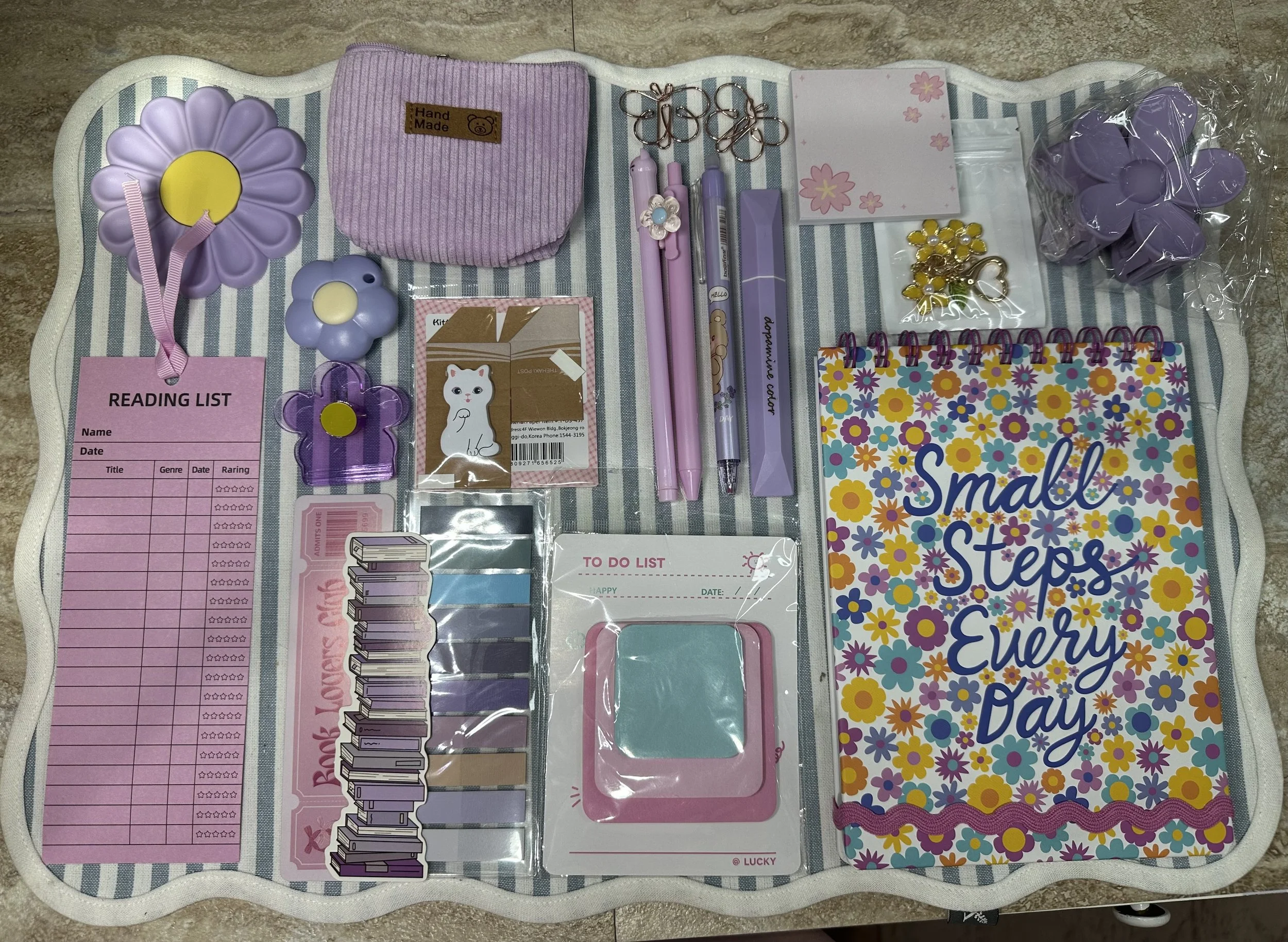 Purple Blooms Stationery Bundle