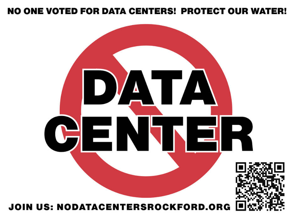 Anti-data center yard sign
