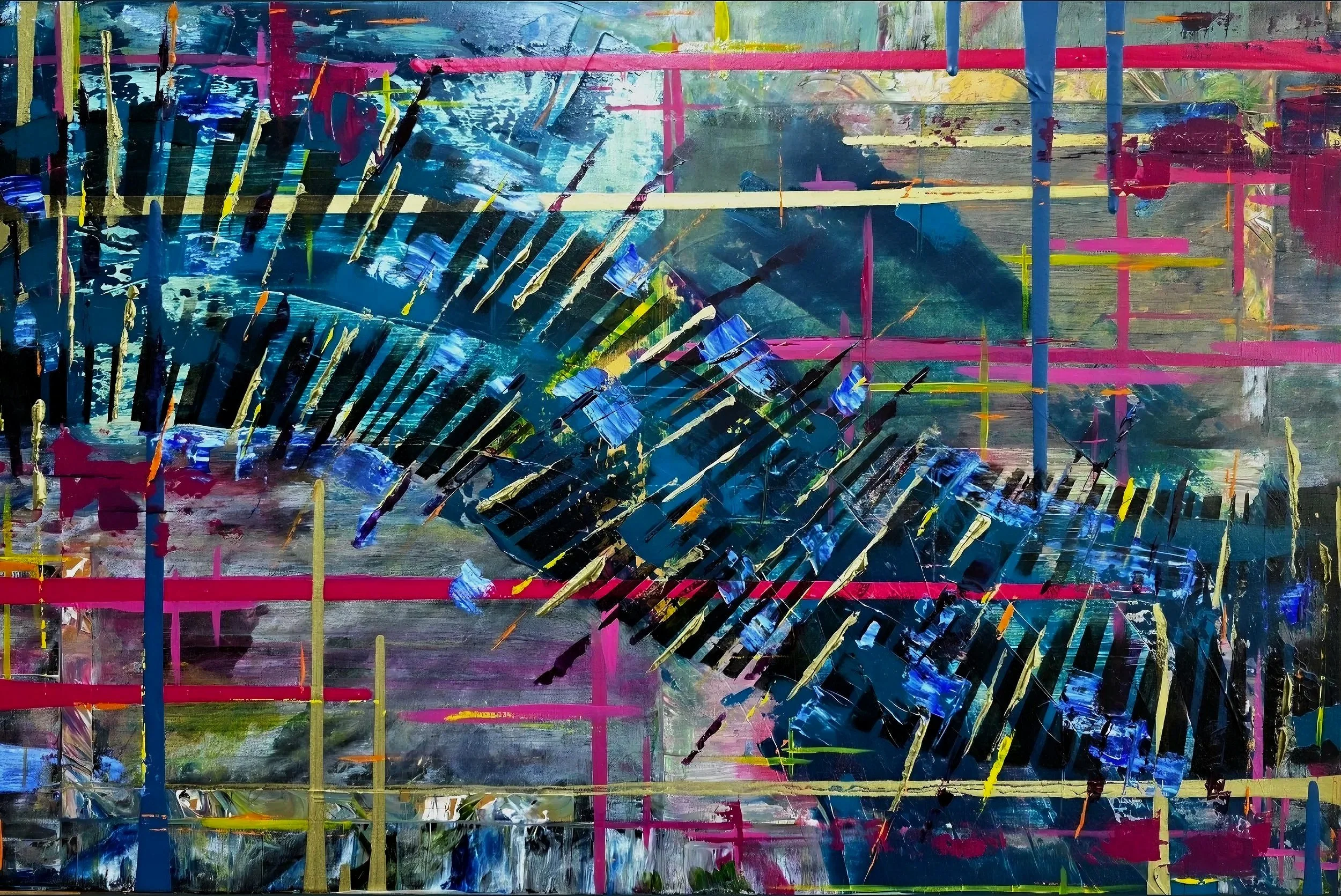 "Abstraction No. 2", oil on canvas, 24" x 36", 2026