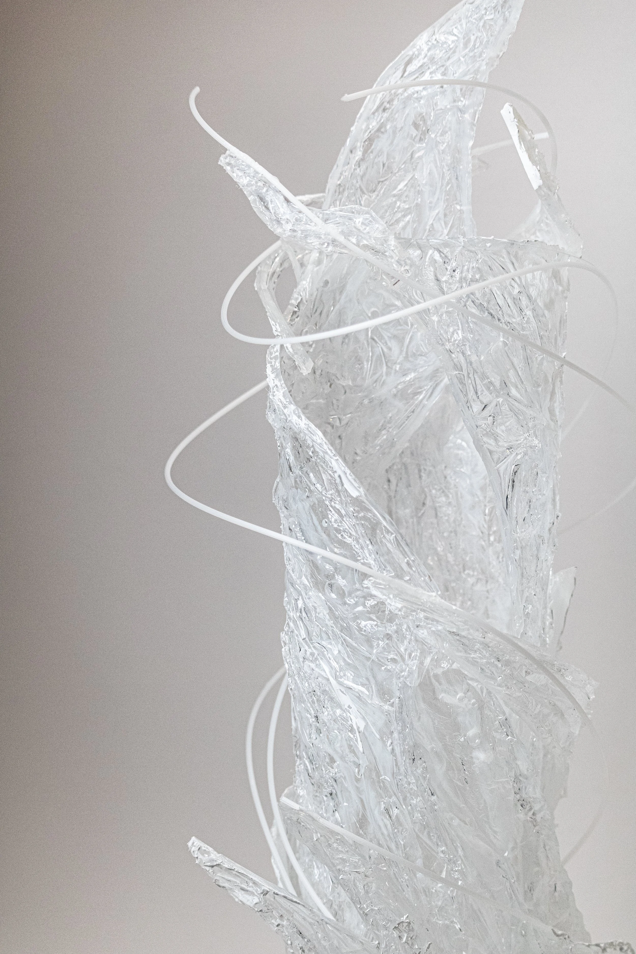 "Whirlwind of Change" (detail), Resin and found object sculpture, 22" x 13" x 9", 2025