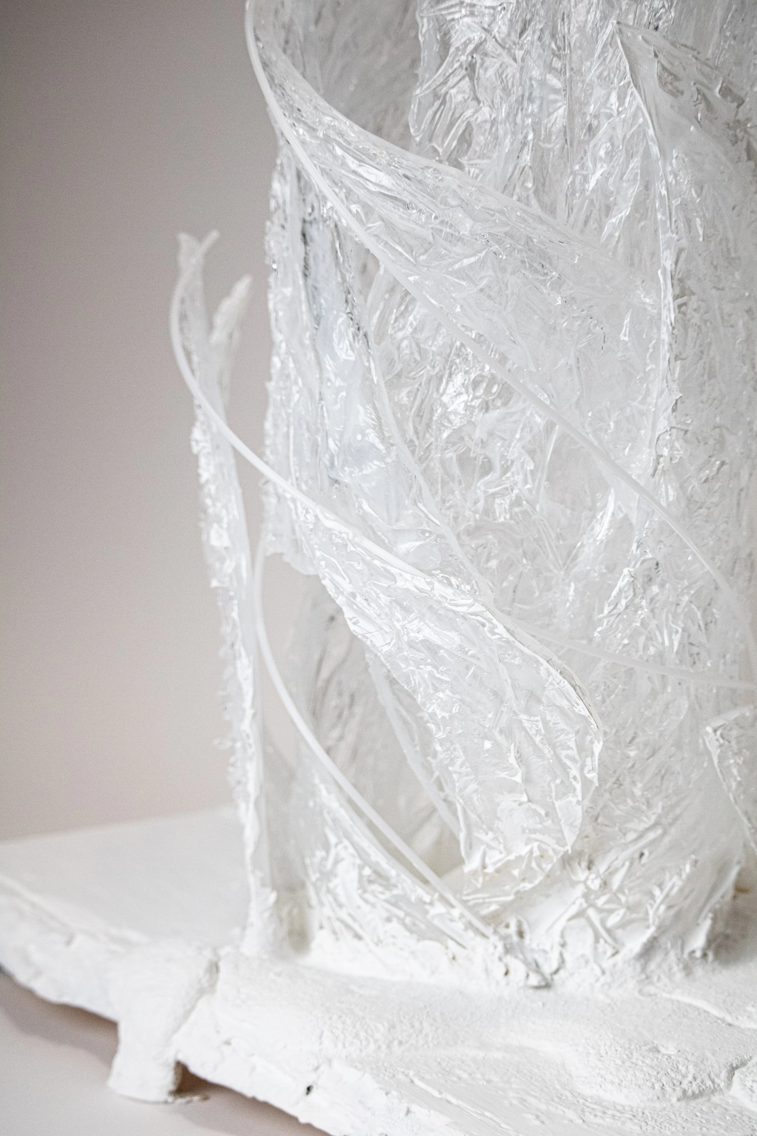 "Whirlwind of Change" (detail), Resin and found object sculpture, 22" x 13" x 9", 2025