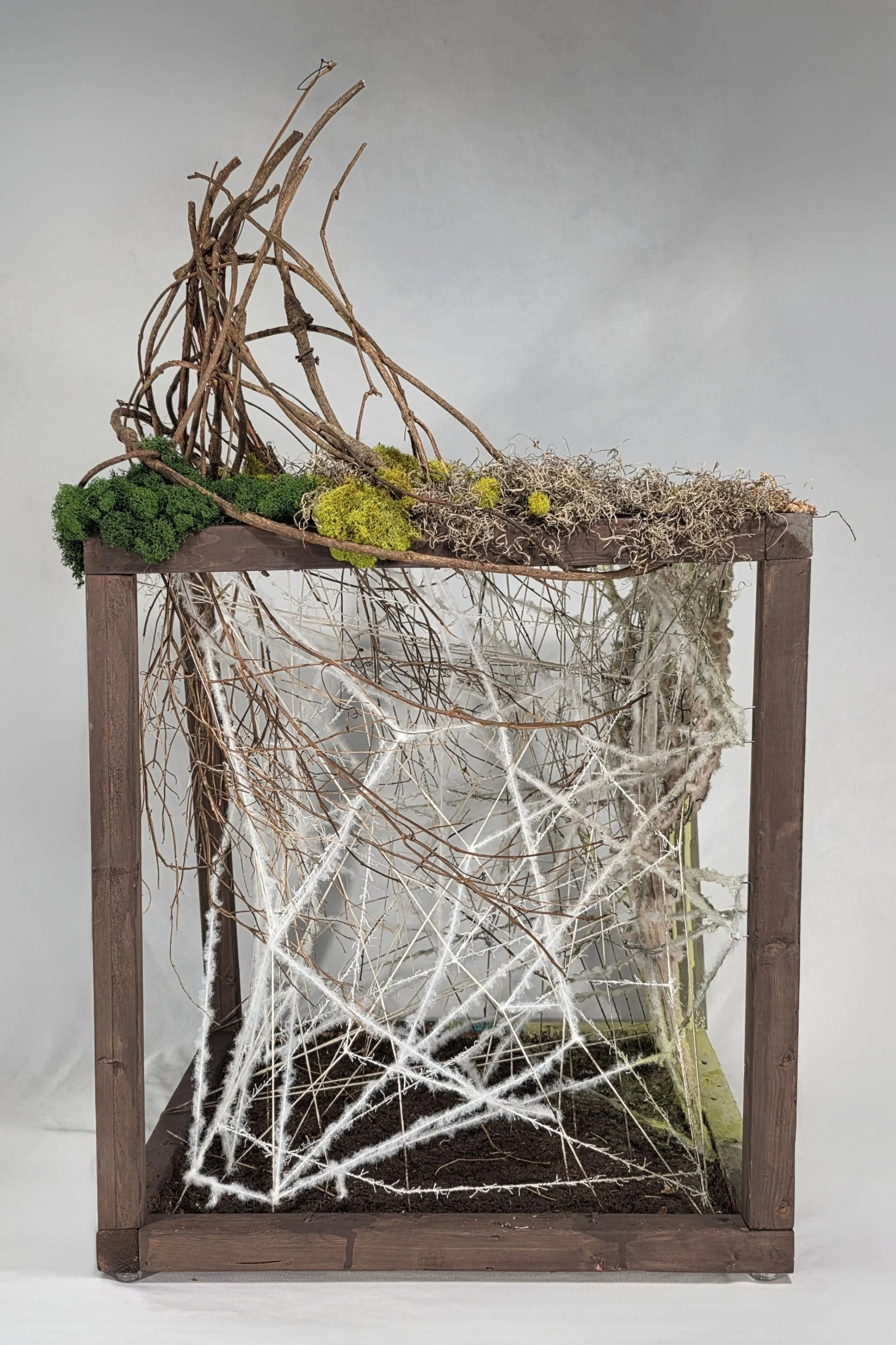 "Interference" (detail), mixed media sculpture, 36" x 22" x22", 2026