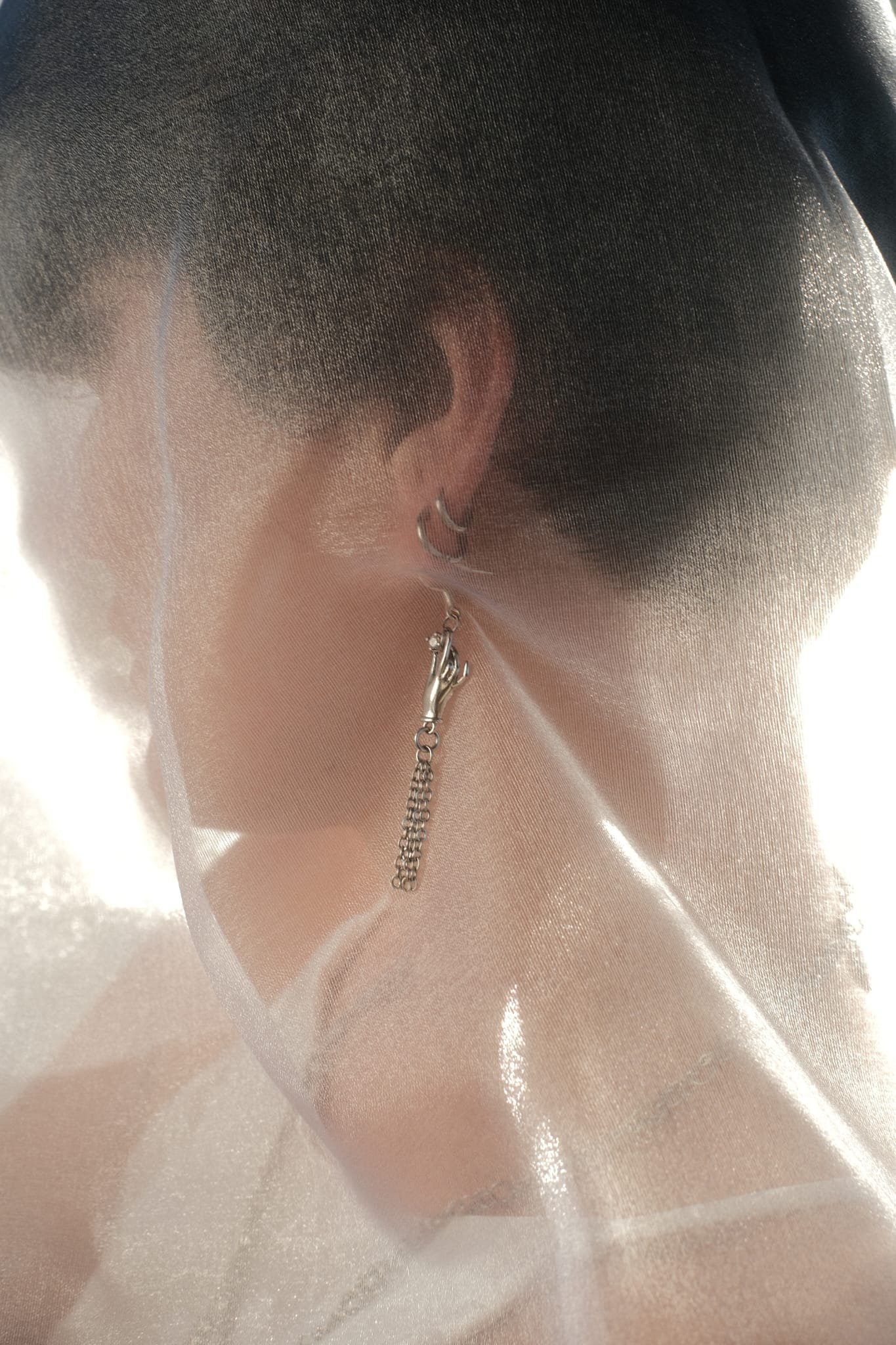 Hand of Heaven Earrings - Silver