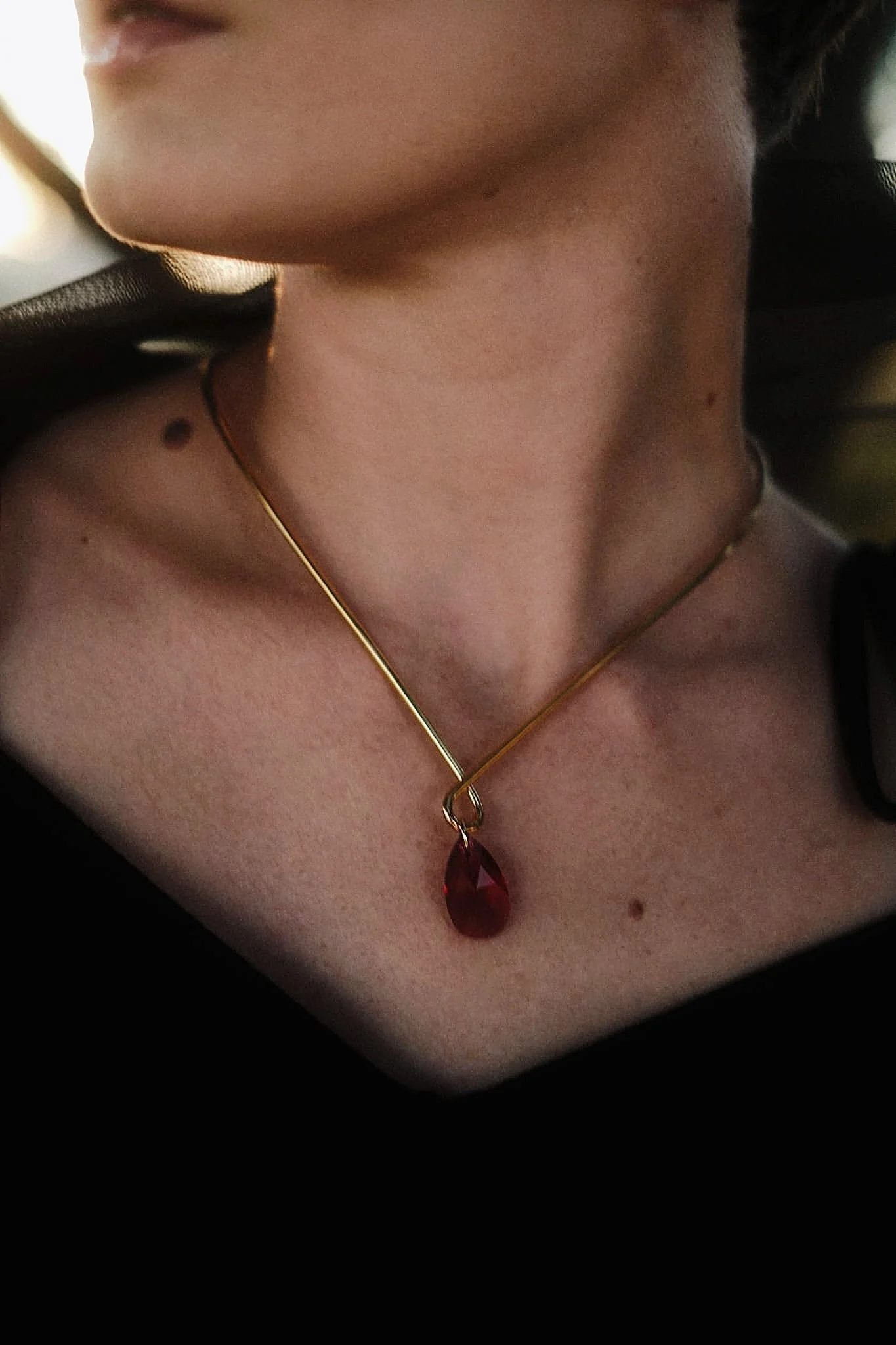 Scarlet Teardrop Necklace - Hallowed