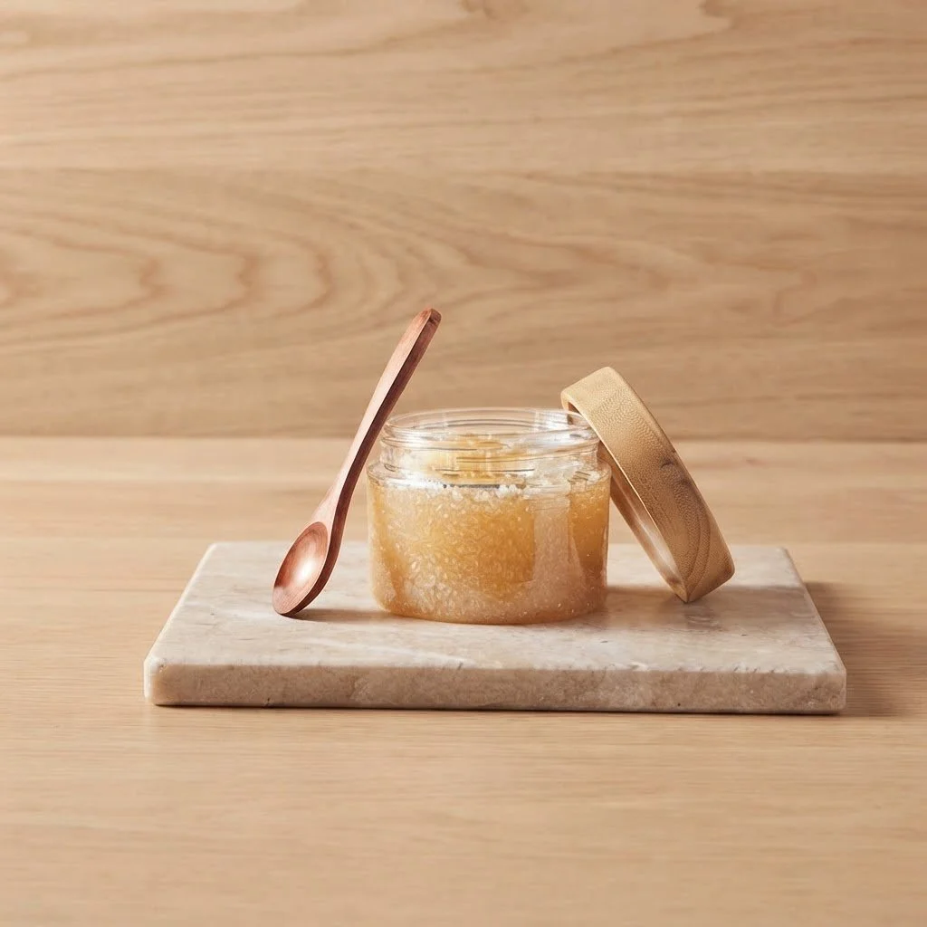 sugar scrub on wood.JPG