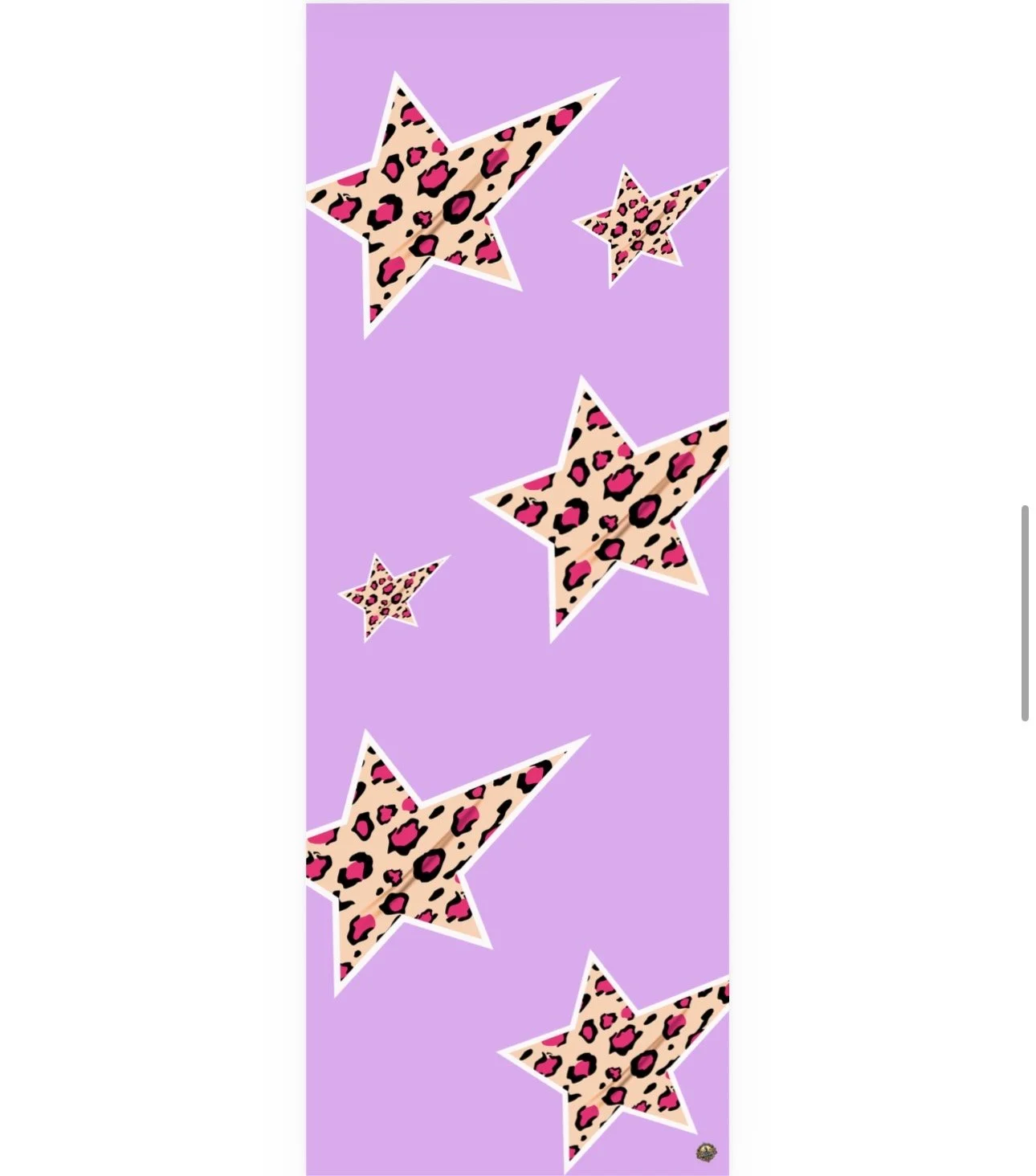 Animal Print Stars on Purple Towel