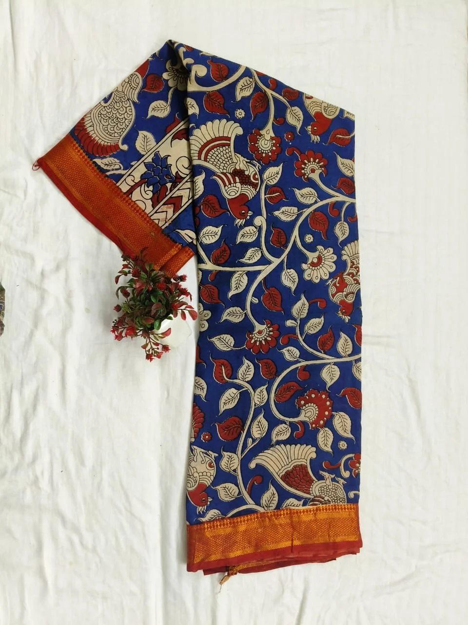 Kalamkari Nizam Border Saree