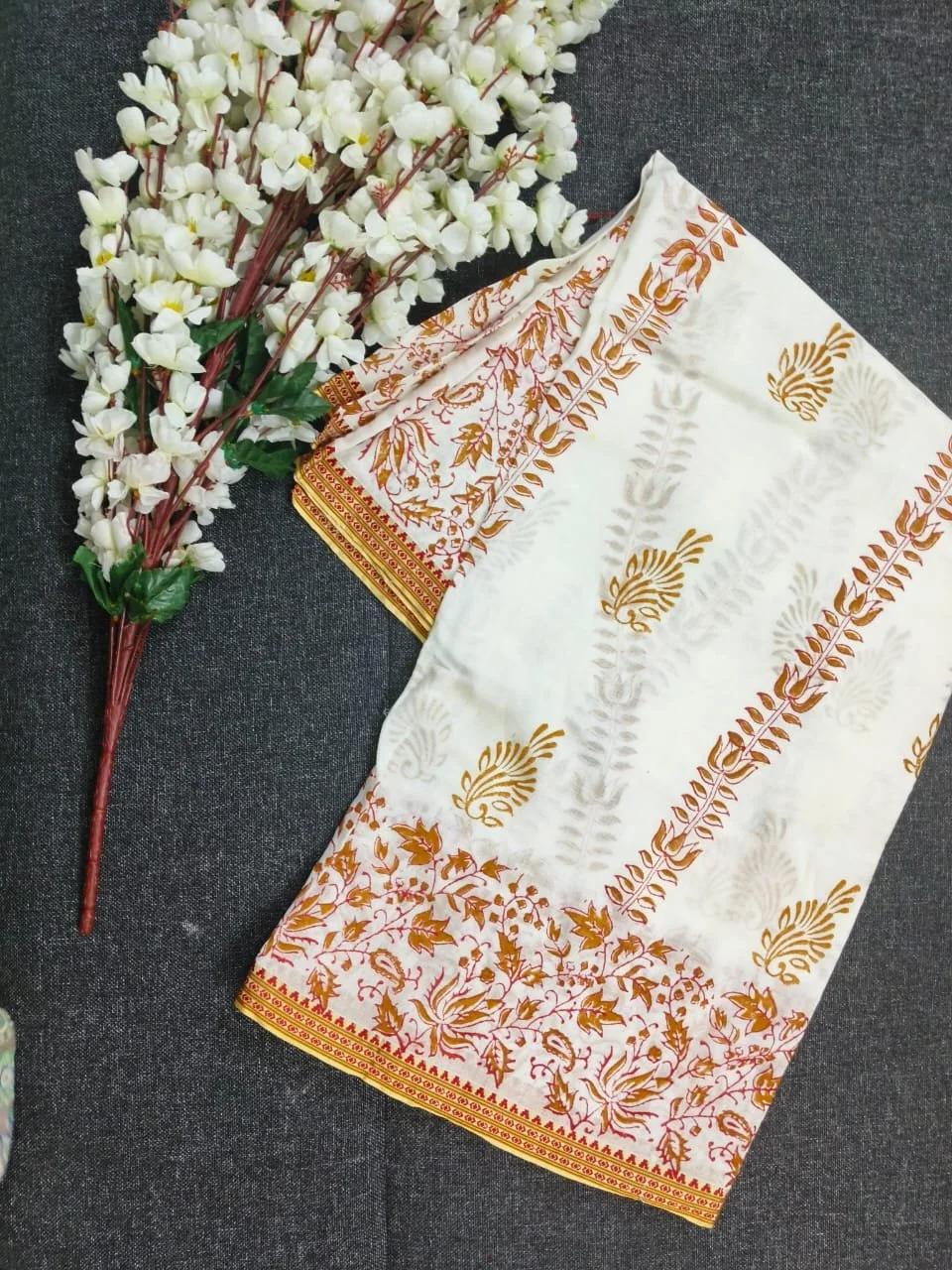 Hand Block Cotton Saree