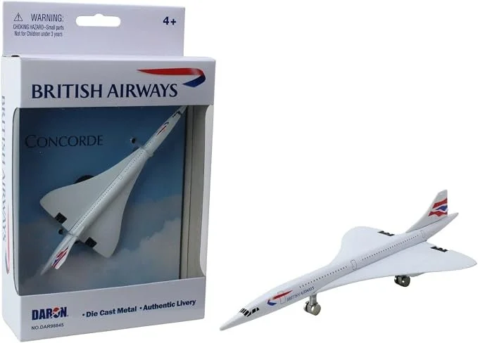 Daron British Airways Concorde Single Plane Toy , White Small