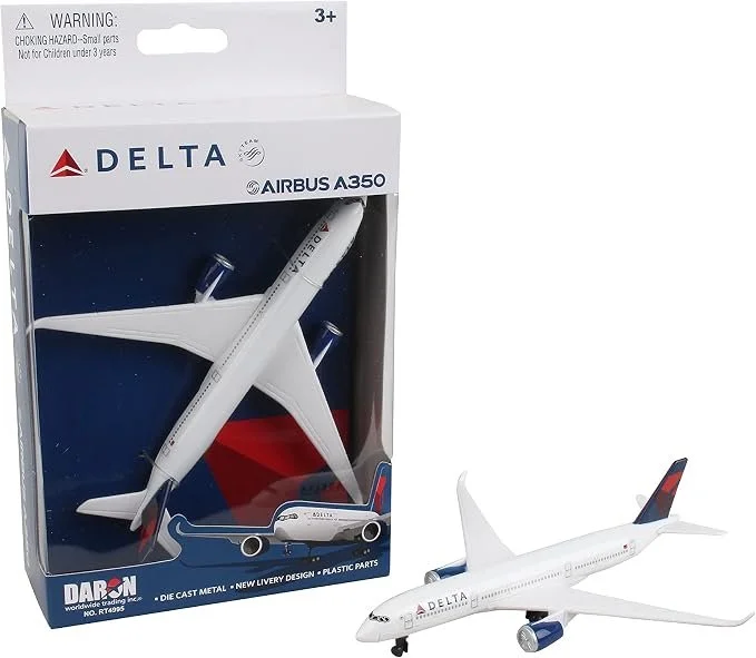 Daron Toy Airplane – Delta Air Lines Airbus A350 – Die-Cast Metal Model Airplane