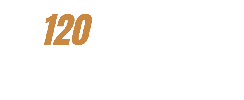 Graphic reading “120 MINUTEN CLINIC” in orange and white text on a black background