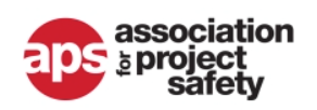 Logo of the Association for Project Safety with red circle and white letters 'aps'.