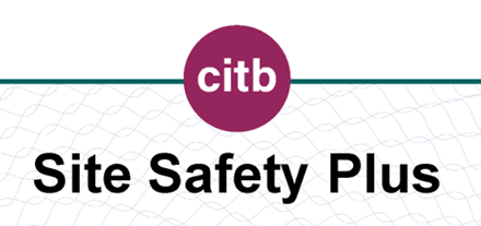 CITB Site Safety Plus logo with purple circle and white text on a white background.