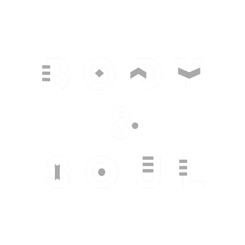The words 'BODY & SOUL' written in bold white text on a black background.