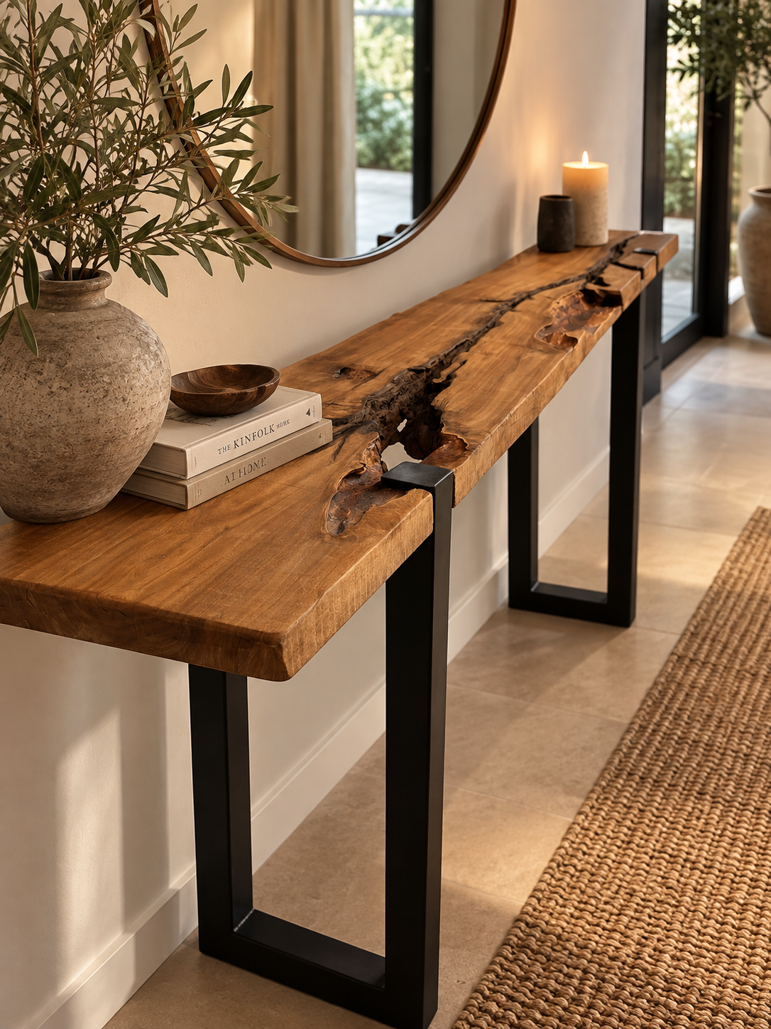 Live Edge Maple Console Table